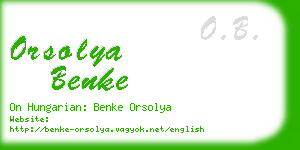 orsolya benke business card